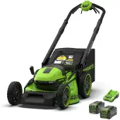Greenworks Batteridriven gräsklippare självgående LM4604SA28Ah; 40 V; 2x4,0 Ah batterier + 8,0 Ah batteri