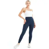 Justever Högmidjade Bantningsbara Laserskurna Sportleggings Petrol Dam - Active