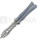 Maxace Loran II Wrench balisong träningsknivar, Blue Titanium