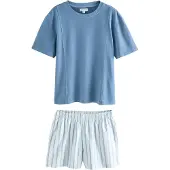 Next Kort pyjamas opal / pastellblå / grå