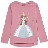 Name it T-shirt 'NMFVIX' ljusblå / guld / mauve / vit