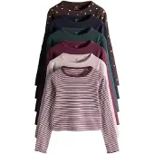 The Set T-shirt marinblå / choklad / smaragd / bär / rosa