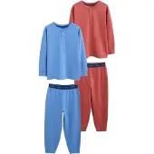 Next Pyjamas ljusblå / körsbärsröd