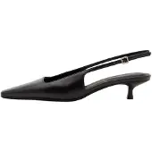 Calvin Klein Leather Kitten Heel Slingbacks