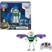 Toy Story Disney och Pixar 5-actionfigur föreställande en flygande, fjärrstyrd, högteknologisk Buzz Lightyear, 8 År, Multifärg, Plast