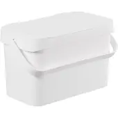 Smartstore Bioavfallsbehållare Collect Biowaste, 5 L, vit bioavfallskärl med handtag och hållarring - 1 st (320110)
