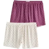 Next Pyjamasbyxa ecru / bordeaux