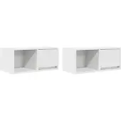vidaXL TV-bänkar 2 st vit 60x31x25,5 cm konstruerat trä