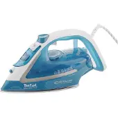 Tefal EasyGliss Plus FV5737, Torr & Ångstrykjärn, Durilium stryksula, 2 m, 220 g/min, Turkos, Vit, 45 g/min