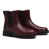Timberland för kvinnor. TB0A2KK2EIW1 Chelsea-stövletter i läder från Britton Drive, granatröda (36 W), Hud, Karta, Ingen, Casual