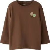 Name it T-shirt 'NMMOLAF' beige / brun / ljusgrön