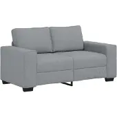 vidaXL 2-sitssoffa ljusgrå 160x77x82 cm tyg