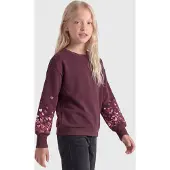 ONLY GIRLS Sweatshirt 'KOGBROOKE' magenta / gammalrosa / vinröd / vit
