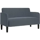 vidaXL Loveseat soffa mörkgrå 109 cm sammet