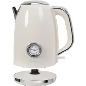 Silva nostalgia 170 Vattenkokare med display, Start-stoppautomatik Cremevit (blank) Kapacitet: 1.7 l