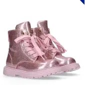 Tommy Hilfiger Patent Cleat Lace Up Ankle Boots