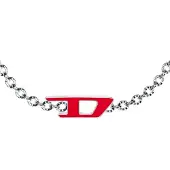 Diesel Armband röd / silver