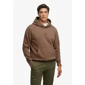 Superdry för män. M2014442A Brun huvtröja med mikrologotyp (XL), Casual, Bomull
