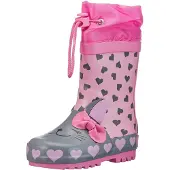 Playshoes Gummistövel 'Katze' pastellgrön / rosa