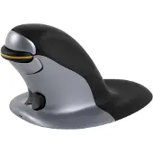 Fellowes Datormus trådlös + ergonomisk | Penguin medium | svart/grå