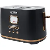 Muse MS-130 BC, 2 skivor, Svart, mässing, Rostfritt stål, Knappar, Nivå, 1000 W, 220 - 240 V