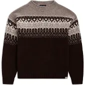 Bergans Steiro Knitted Wool Jumper Dark Chocolate/Rock Taupe/Creme