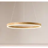 LUCANDE Hänglampa Thelma , dimbar, Ljust trä, Vardagsrum / matsal, Syntetmaterial, Modern, Pendellampa