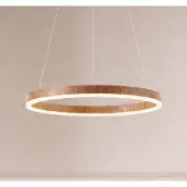 LUCANDE Hänglampa Thelma , dimbar, Mörkt trä, Vardagsrum / matsal, Syntetmaterial, Modern, Pendellampa