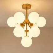 LUCANDE Taklampor , Peyton, dimbara, Vit, Vardagsrum, Glas, Design