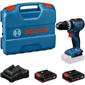 Bosch Slagskruvdragare / borr GSB18V-52; 18 V; 2x2,0 Ah batt. + L-Case