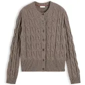 Tommy Hilfiger Pure Wool Cable Knit Slim Cardigan