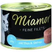 Miamor Feline Tonfisk- och risfiléer i gelé 185 g