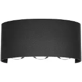 ITALUX Utvändig vägglampa Ortelo OWL-451-3-BL LED IP54 svart 1x6W