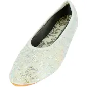 Beck Innesko 'Glamour' champagne / silvergrå / off-white