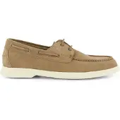 BOSS Boat shoes in suede with contrast sole