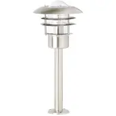 Brilliant Sockellampa Terrence, stål, höjd 50 cm TERRENCE, Aluminium / grå / zink, Metall, Skandinavisk, Utomhuslampa