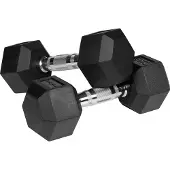 Rebel ACTIVE gummibelagda gjutjärn hantlar 2x6 kg