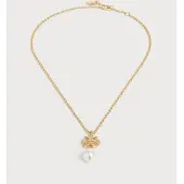 Juicy Couture Halsband 'Heritage' guld / pärlvit