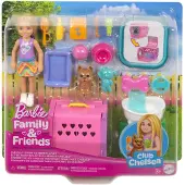 Barbie Chelsea-docka Med Hund Och Bärväska