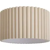 QAZQA Japandi Beige Linne Lampskärm 35/35/20 - Scalloped Single