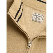 Superdry för män. M2014700A Essential Serif Logo Half grå halvdragkedjetröja (L), Casual, Bomull