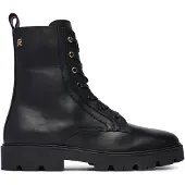 Tommy Hilfiger TH Monogram Leather Lace Up Boots