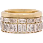 GUESS Ring 'LES BAGUETTES' guld / transparent