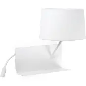 Faro Vägglampa Handy, Vitt / opal, Sovrum, Metall, Vägglampa, vägglampa inomhus