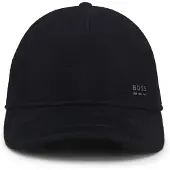 BOSS Wool and silk blend cap with logo hardware