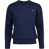 Gant Tröja 'Classic' blåmelerad / ljusgrå / körsbärsröd / naturvit