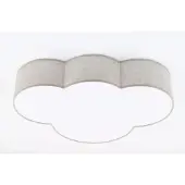 TK Lighting Taklampa Cloud , dimbar, Creme / bärnsten, Barnrum, Textil / tyger / siden, Ungt boande, Taklampa