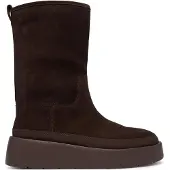 Calvin Klein Suede Water Repellent Platform Boots