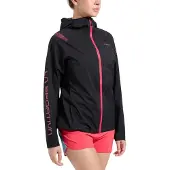 La Sportiva - Trail running-kläder dam - Pocketshell Jacket W Black/Hibiscus för Unisex - Storlek S - Svart