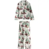 Next Pyjamas ecru / ljusbrun / gran / röd